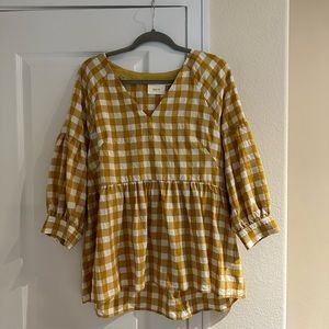 Anthropologie Maeve Gold Top